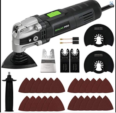 GALAX PRO Oscillating Tool, 260W 6 Variable Speed Oscillating Multi-Tool Kit, Quick-Lock Accessory Change, Oscillating Angle:3°,40pcs set