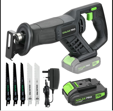 GALAX PRO Reciprocating Saws 20V, Variable Speed 0-3000 SPM Cordless Reciprocating Saw, 3 Wood Blades & 2 metal blades