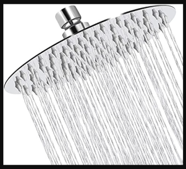 Eidoct 12 Inch Rainfall Shower Head, Large Stainless Steel Waterfall Full Body Coverage with Silicone Nozzle 
