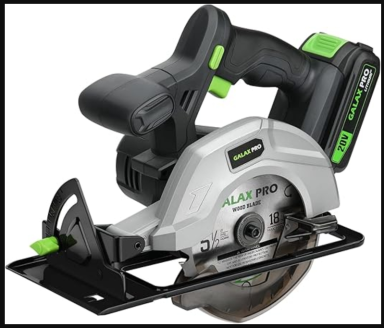 GALAX PRO Circular Saw, 140mm Cordless, 3800RPM, Includes 2.0Ah Lithium Battery and charger.