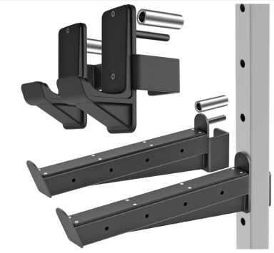 Kipika Safety Spotter Arms and J-Hooks for 2" x 2" and 3" x 3" Power Racks. 