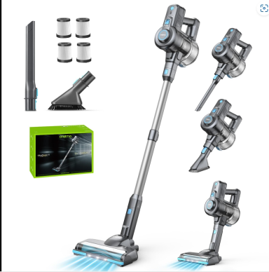Oraimo Cordless Vacuum Cleaner, 6-in-1 Self-Standing Stick Vacuum. 