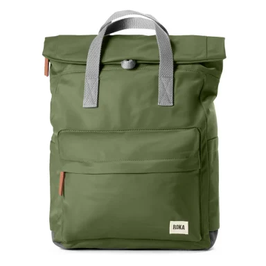 Roka London Canfield B Small Sustainable Military Nylon Backpack