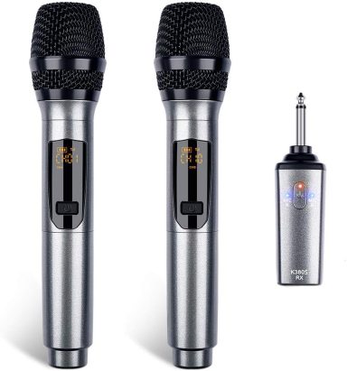 LEKATO 2.4GHZ wireless singing microphone. plug and play ,easy to use, karaoke microphones 